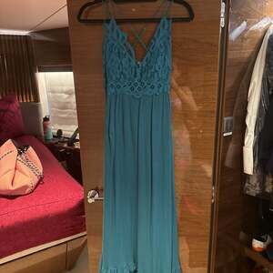 Free People Andalia teal maxi dress M
